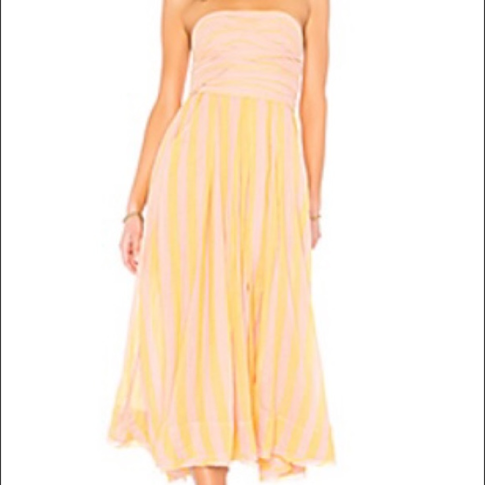 Free People Strapless Midi Dress